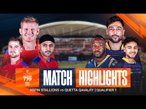 2025 Abu Dhabi T10 I Match 29 Highlights: Qualifier 1 Quetta Qavalry vs Aspin Stallions | Season 9 thumbnail