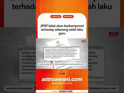 JPNT tidak akan berkompromi terhadap sebarang salah laku guru thumbnail