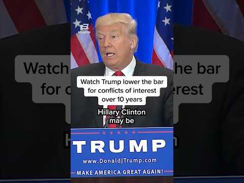 Watch Trump lower the bar for conflicts of interest over 10 years thumbnail