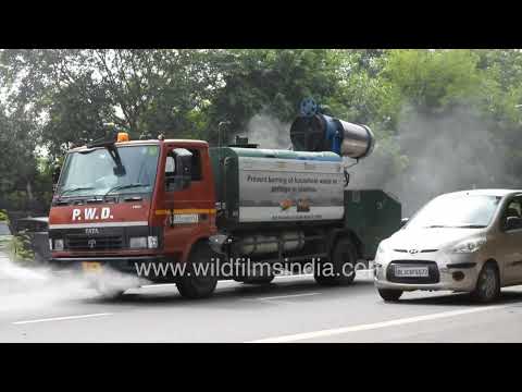 Anti-Smog Gun Truck in Action on Delhi Roads thumbnail