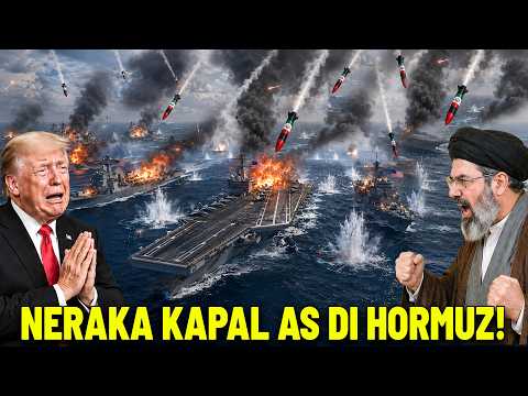 TRUMP MOHON AMPUN KAPAL AS JADI BANGKAI DI SELAT HORMUZ? Ratusan Rudal Iran Bombardir Armada AMERIKA thumbnail