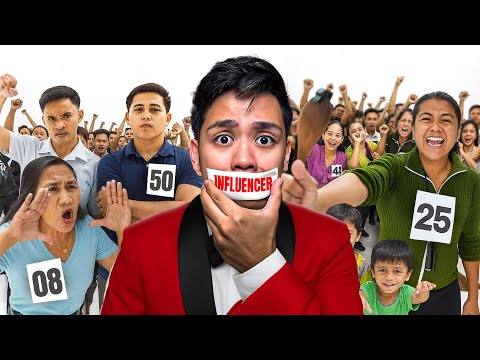 1 INFLUENCER vs 50 HATERS  thumbnail
