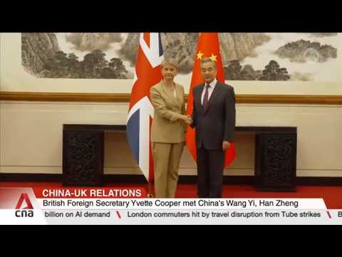 British Foreign Secretary Yvette Cooper meets Chinese counterpart Wang Yi as ties ease thumbnail