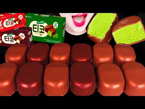 ASMR RANDOM CHOCOLATE ICE CREAM 랜덤 초콜릿 아이스크림 먹방 MUKBANG, EATING thumbnail