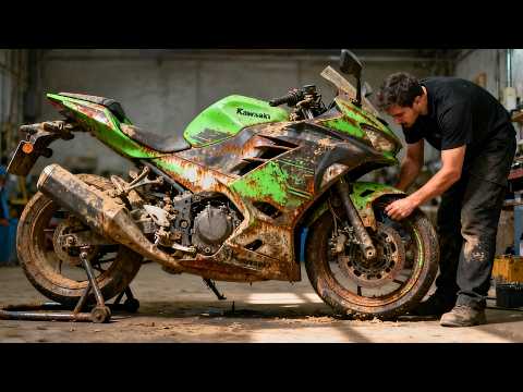 Skillful Man Rescues an Abandoned Kawasaki Ninja: From Junkpile to Asphalt | by @MichaelRestoration thumbnail