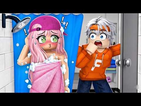 แอบเข้าบ้านพี่ตองอาบนํ้า !! Roblox Brookhaven 🏡RP thumbnail