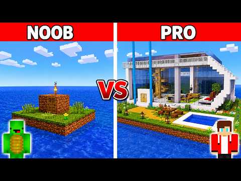 NOOB vs PRO: WATER HOUSE BUILD CHALLENGE in Minecraft thumbnail