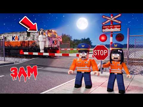 Yuta Mio Lihat Penampakan Kereta Hantu Saat Bekerja Menjaga Stasiun Di Malam Hari! | ROBLOX thumbnail