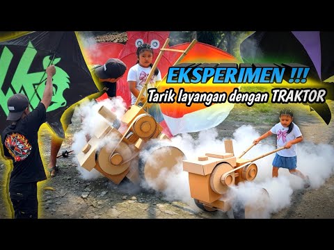 EKSPERIMEN LAYANGAN MINIATUR TRAKTOR BAJAK #layangan #eksperimen #kite #lucu #funny  thumbnail