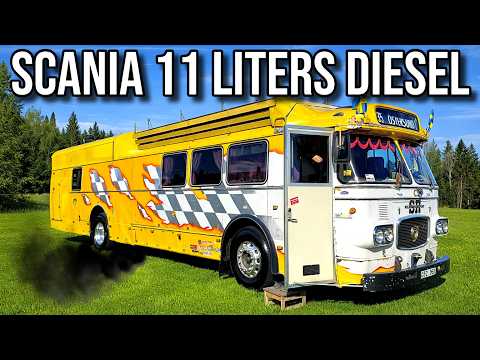 PAPPAS 59 ÅR GAMLA SCANIA RACEBUSS HAR RENOVERATS - [VLOGG #832] thumbnail