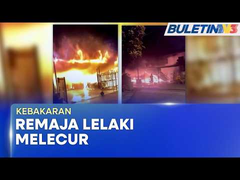 KEBAKARAN | Lima Rumah Teres Terbakar Di Parit Raja, Remaja Lelaki Melecur thumbnail