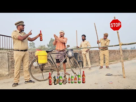 Must Watch Daru  V/S Police New Funny Comedy Video ll by bindass club thumbnail