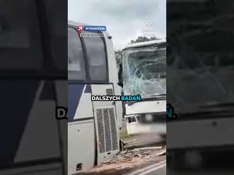 Wypadek dwóch autokarów. Przewoziły dzieci w wieku szkolnym thumbnail