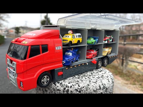 Find the Red Convoy Truck and Disney Cars, warp and store them! thumbnail
