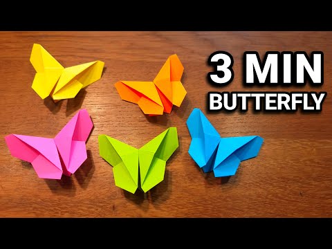 Easy Origami Butterfly | In 3 Minutes thumbnail