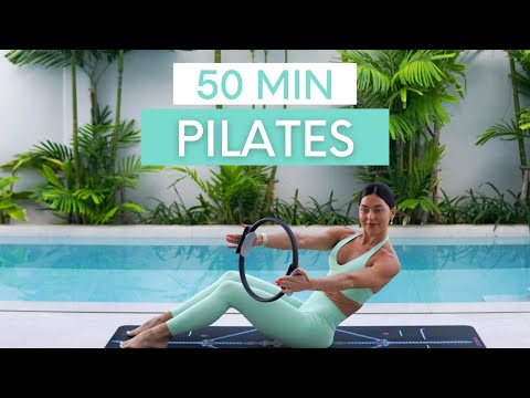 50 MIN FULL BODY WORKOUT || At-Home Pilates Ring Workout (Moderate) thumbnail