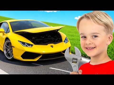 Mike opens car service and helps his friends with toy cars thumbnail