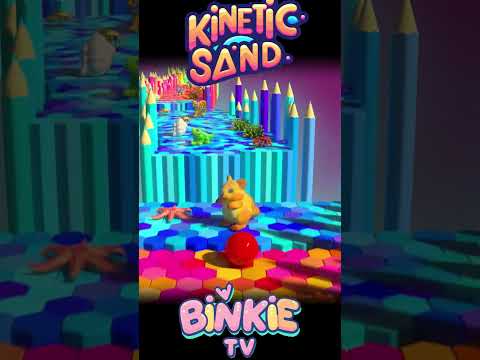 🐻🎳 Q Is for Quokka Kinetic Sand Bowling Ball Smash | Binkie TV thumbnail