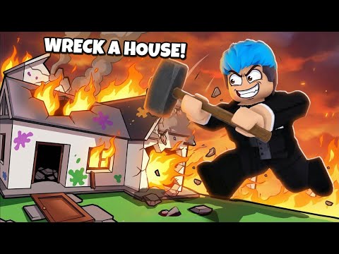 SINIRA NAMIN ANG BAHAY NG KAPITBAHAY | Roblox | Wreck a House thumbnail