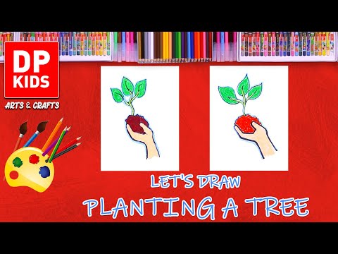 Let's draw Planting a Tree  | DP KIDS | ARTS | ENGLISH | 613 thumbnail