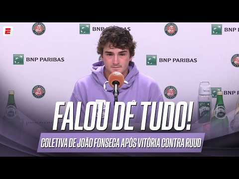 AS MELHORES RESPOSTAS DA COLETIVA DE JOÃO FONSECA APÓS VITÓRIA HISTÓRICA CONTRA CASPER RUUD | ESPN thumbnail