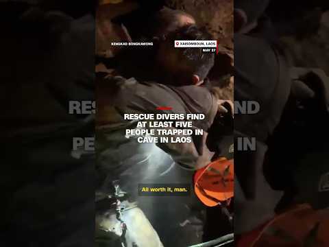 Rescue divers find at least five people trapped in cave in Laos thumbnail