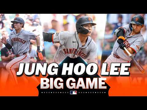 Jung Hoo Lee stays HOT in Giants' 12-run game! 🔥 (4-for-5, 3 runs scored! 💪) | MLB Highlights thumbnail