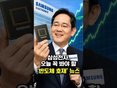 삼성전자, 오늘 꼭 봐야 할 '반도체 호재' 뉴스 thumbnail