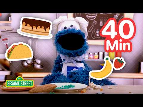 Cookie Monster's Foodie Truck: New Orders! 🍌🍰🌮| 40 Mins | Sesame Street thumbnail