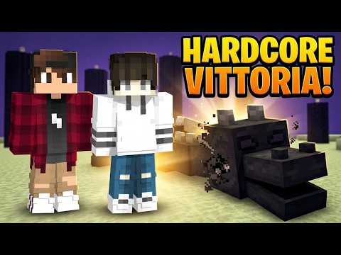 ABBIAMO SCONFITTO L'ENDER DRAGON SU MINECRAFT HARDCORE IN LIVE CON I MIEI AMICI! thumbnail