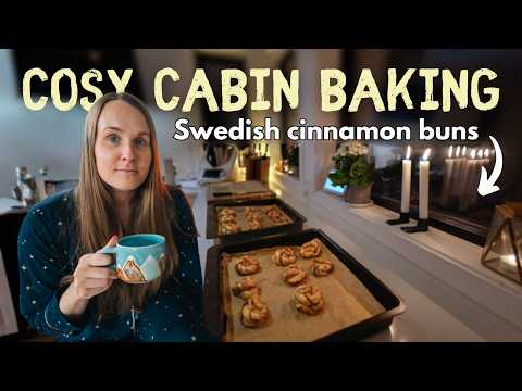Polar Night in our cabin on Svalbard︱ Baking Cinnamon Buns with Christoffer & Northern Lights thumbnail