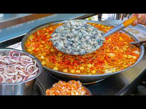 Classic Taiwan Street Eats! Giant Seafood Soup, Fried Milkfish Belly & Crispy Fried Crab  thumbnail