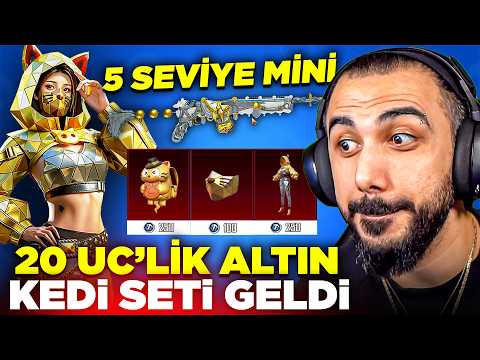 YENİ ALTIN SET GELDİ!! (20 UC😱) 5 SEVİYE ALTIN VURUŞLU MİNİ-14 EFSANE! PUBG Mobile thumbnail