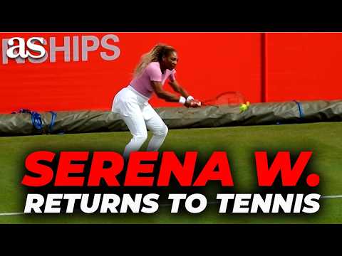 SERENA WILLIAMS starts TENNIS comeback with QUEEN'S training thumbnail