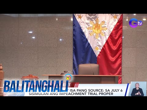 VPSD impeachment trial to start July 6 — Sen. Tulfo, source   | Balitanghali thumbnail