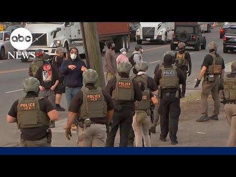 ICE agents clash with protesters at NJ immigration detention facility thumbnail