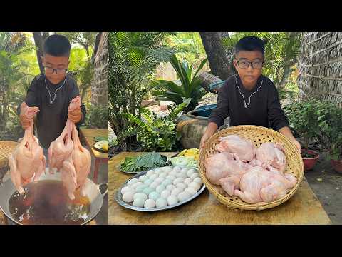 Chef Seyhak: Yummy chicken curry cooking | Cook 4 chickens with home style thumbnail