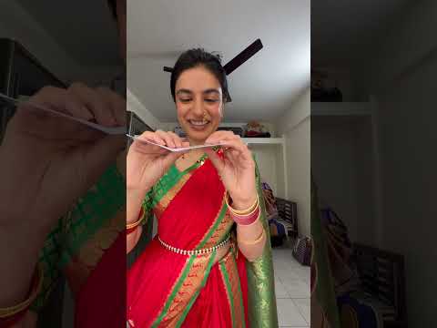 Nauvari Saree GRWM, am I Marathi now? #hindi #minivlog #grwm thumbnail