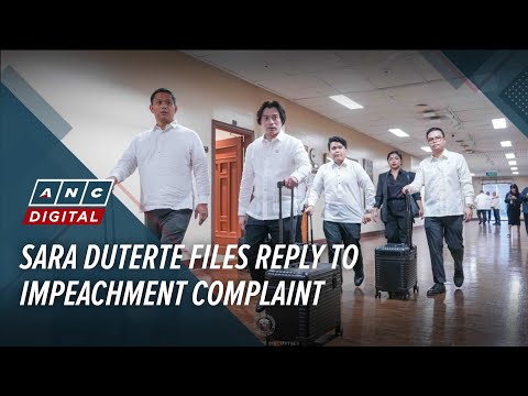 Sara Duterte files reply to impeachment complaint  | ANC thumbnail