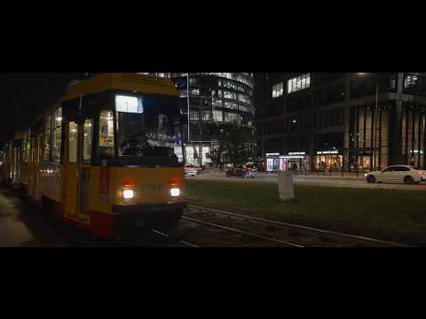 Poland, Warsaw, tram 1 night ride from Rondo Daszyńskiego to Pl. Zawiszy thumbnail