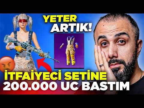 İTFAİYECİ SETİNİ ALMAK İÇİN 200.000 UC BASTIM!! 😱 PUBG Mobile thumbnail