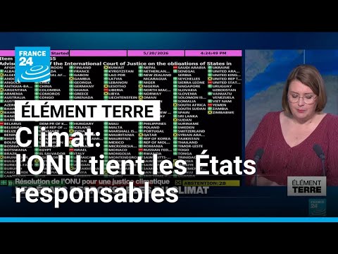 Climat: une résolution de l'ONU renforce la responsabilité des États • FRANCE 24 thumbnail