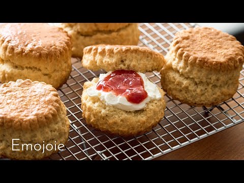 Scones with Homemade Clotted Cream and Strawberry Jam Recipe thumbnail