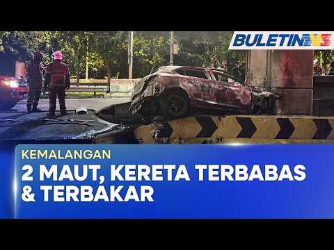 KEMALANGAN | Dua Rakan Sekerja Maut Kereta Terbakar Selepas Terbabas thumbnail