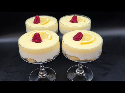Il Dessert al Limone più Cremoso che Farai 🍋 Facile e Senza Forno thumbnail