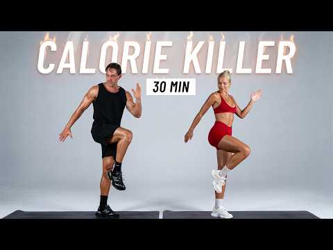 30 MIN FULL BODY HIIT WORKOUT For Fat Burn & Cardio (No Equipment, No Repeats) thumbnail