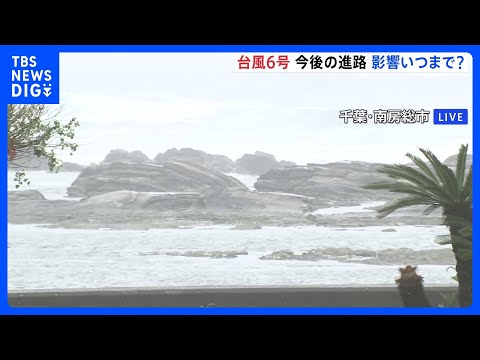 【台風6号 現地中継】千葉では夕方にかけ線状降水帯発生の可能性　南房総市内では暴風･波浪警報 避難所7つが開設｜TBS NEWS DIG thumbnail