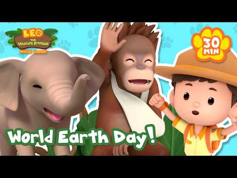 Let's Protect our EARTH 🌎❤️ Celebrating World EARTH Day with Leo the Wildlife Ranger! Kids Cartoons thumbnail