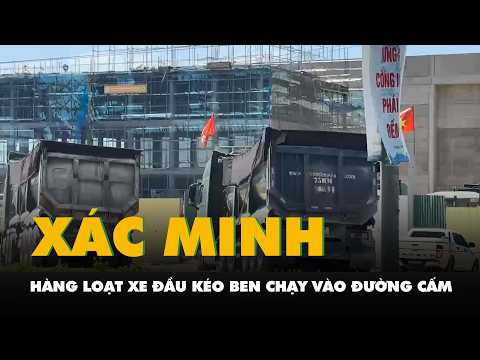 Loạt xe đầu kéo ben hàng chục tấn ngang nhiên chạy vào đường cấm ở Đà Nẵng thumbnail