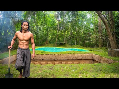 I Built an AMAZING Jungle Pool Using ONLY Natural Materials thumbnail